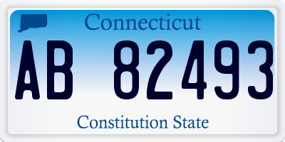 CT license plate AB82493