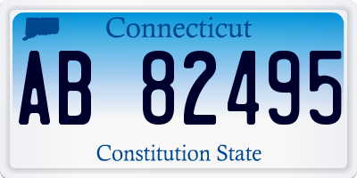 CT license plate AB82495