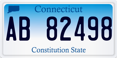 CT license plate AB82498