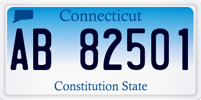 CT license plate AB82501