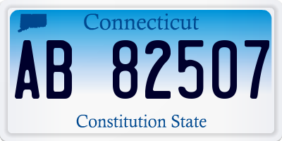 CT license plate AB82507