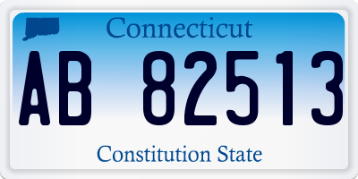 CT license plate AB82513