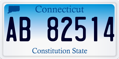 CT license plate AB82514