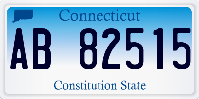 CT license plate AB82515