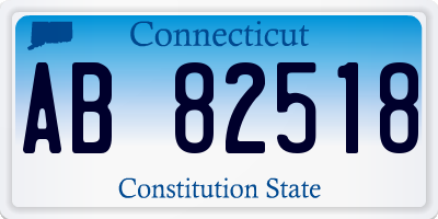 CT license plate AB82518