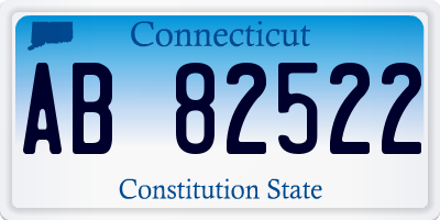 CT license plate AB82522