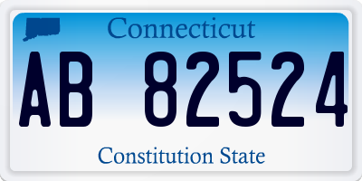 CT license plate AB82524