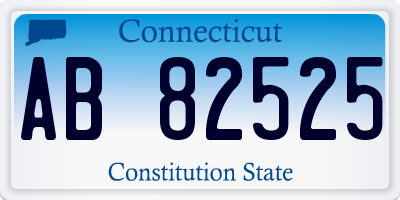 CT license plate AB82525