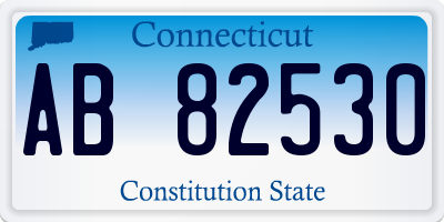 CT license plate AB82530