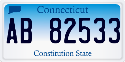 CT license plate AB82533