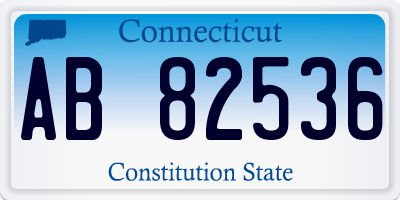 CT license plate AB82536