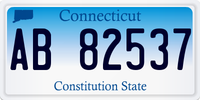 CT license plate AB82537