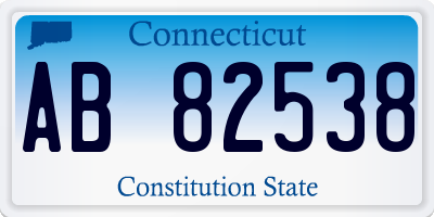 CT license plate AB82538