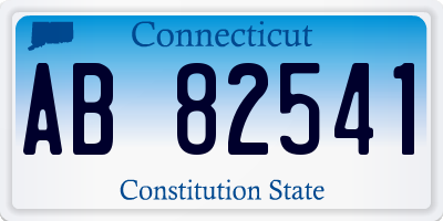 CT license plate AB82541