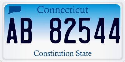 CT license plate AB82544