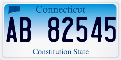 CT license plate AB82545