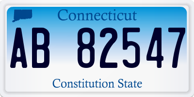 CT license plate AB82547