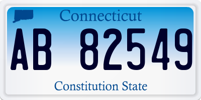 CT license plate AB82549