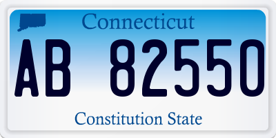 CT license plate AB82550