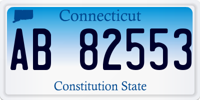 CT license plate AB82553