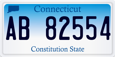 CT license plate AB82554