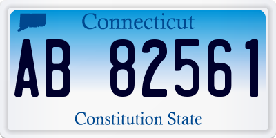 CT license plate AB82561