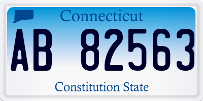 CT license plate AB82563