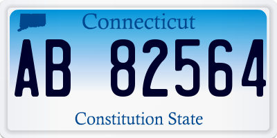 CT license plate AB82564
