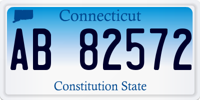 CT license plate AB82572