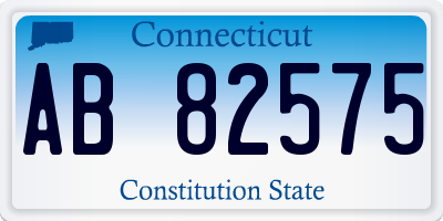 CT license plate AB82575