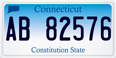 CT license plate AB82576