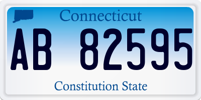 CT license plate AB82595