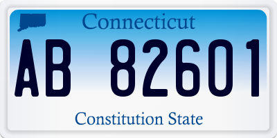 CT license plate AB82601
