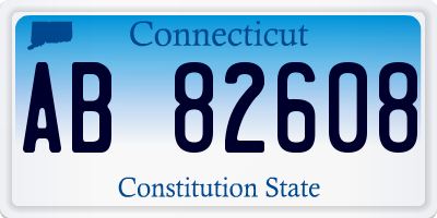 CT license plate AB82608