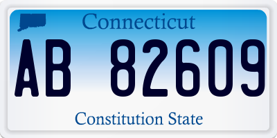 CT license plate AB82609