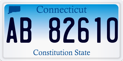 CT license plate AB82610