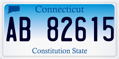 CT license plate AB82615