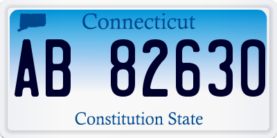 CT license plate AB82630