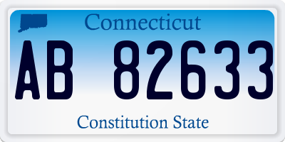 CT license plate AB82633