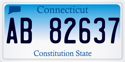 CT license plate AB82637