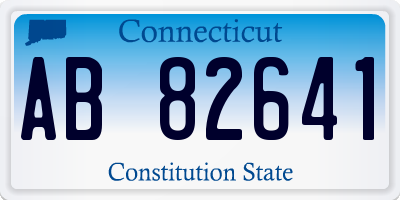 CT license plate AB82641