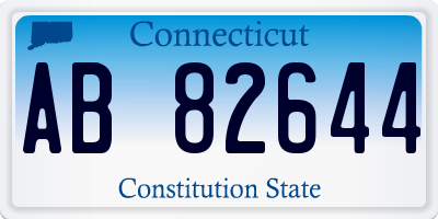 CT license plate AB82644