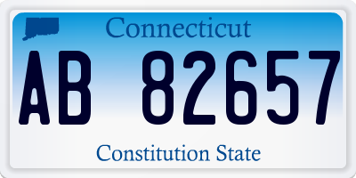 CT license plate AB82657