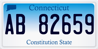 CT license plate AB82659