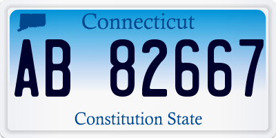 CT license plate AB82667