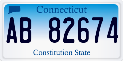 CT license plate AB82674