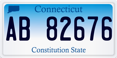 CT license plate AB82676