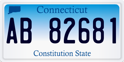 CT license plate AB82681