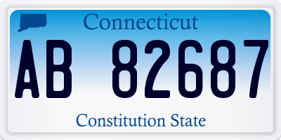 CT license plate AB82687