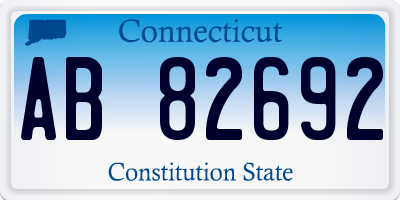 CT license plate AB82692